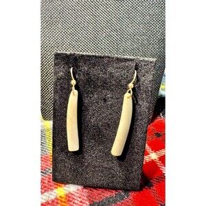 Handmade Deer Antler Dangle Earrings